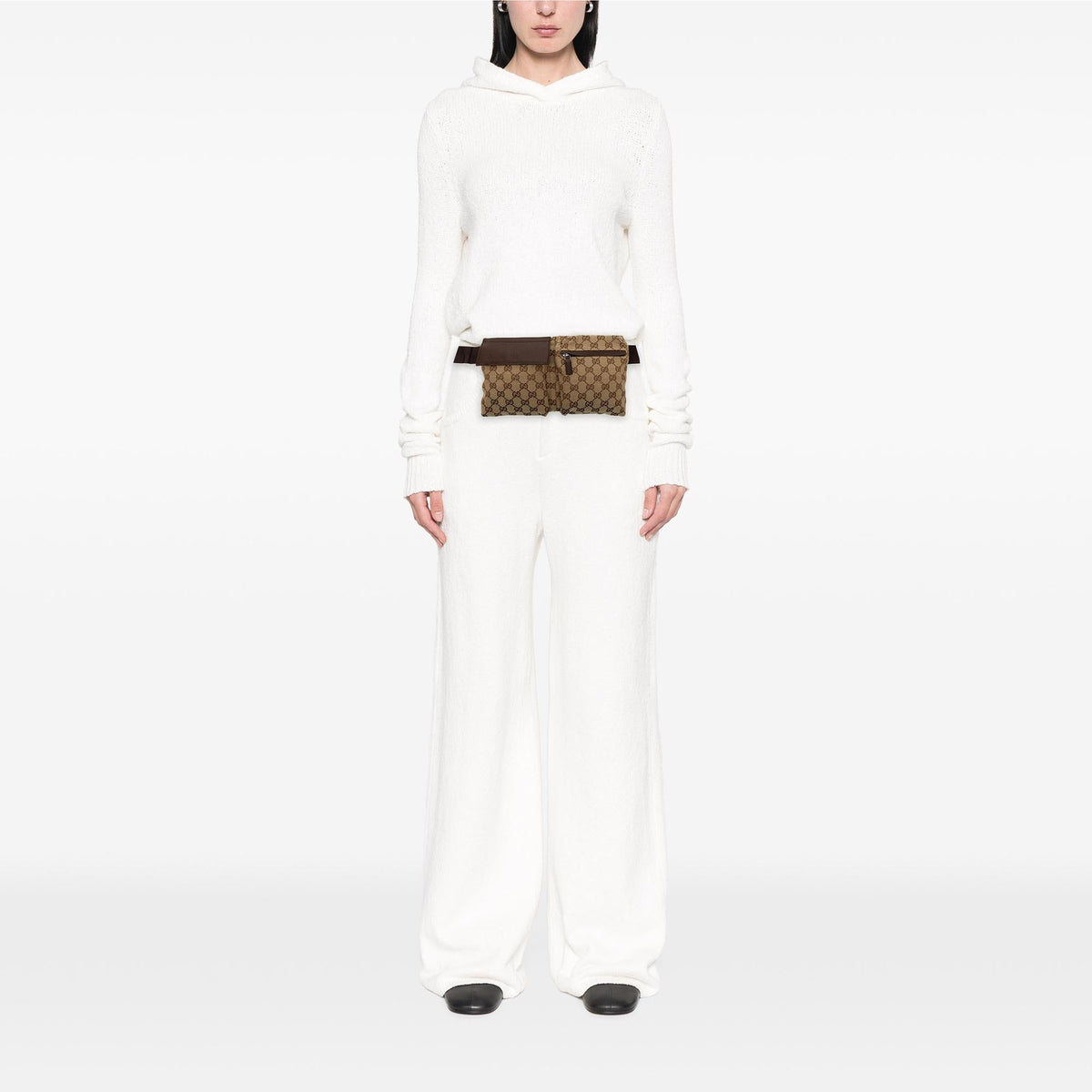 Gucci GG Canvas Double Pocket Belt Bag