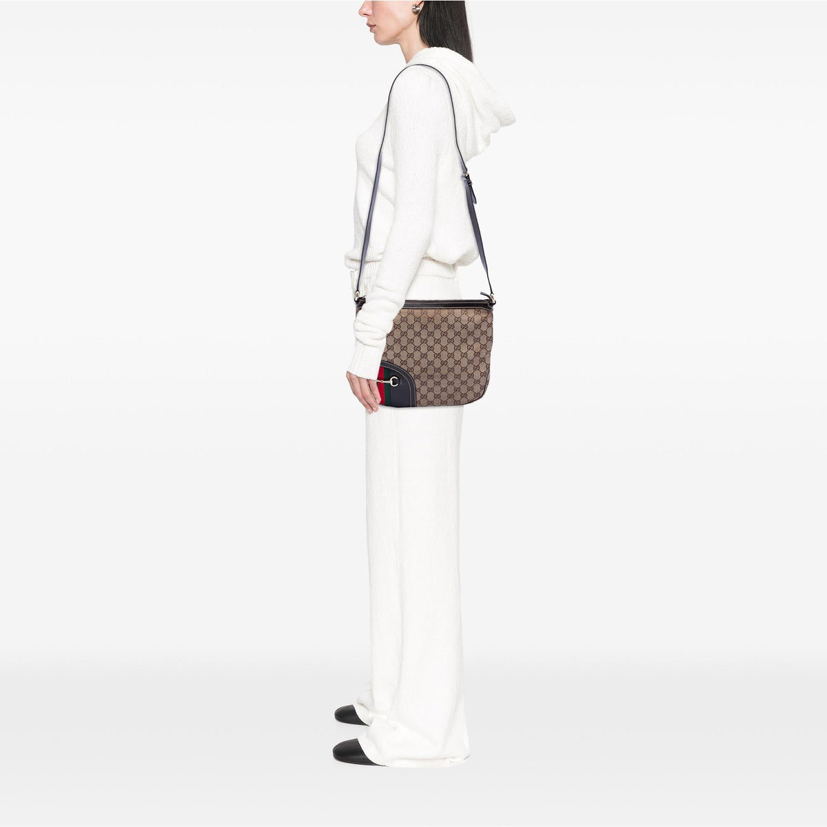 Gucci GG Canvas Horsebit Web Crossbody