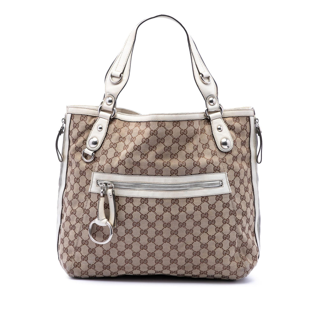 Gucci GG Canvas Icon Bit Zip Tote