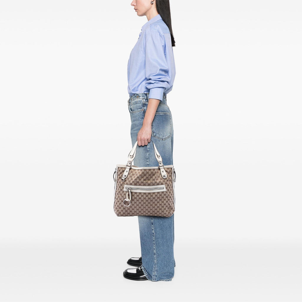 Gucci GG Canvas Icon Bit Zip Tote