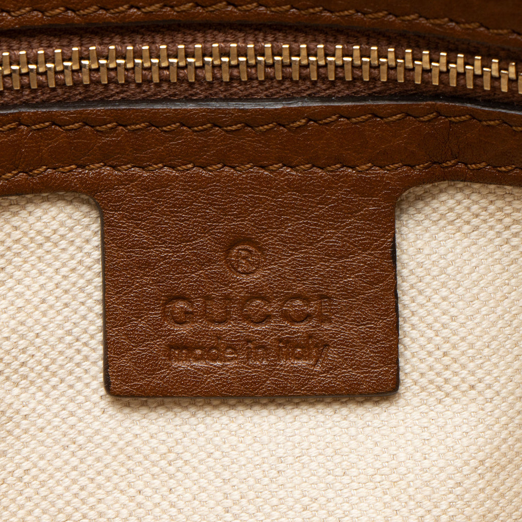 Gucci GG Canvas Leather Bella Tote