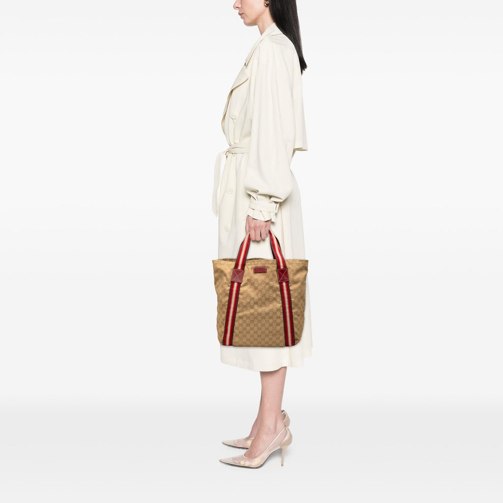 Gucci GG Canvas Web Tote