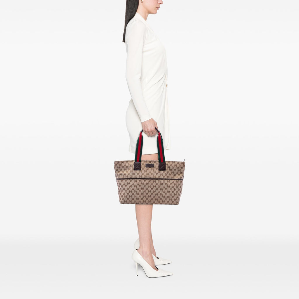 Gucci GG Canvas Web Tote