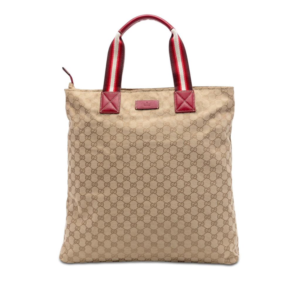 Gucci GG Canvas Web Vertical Tote
