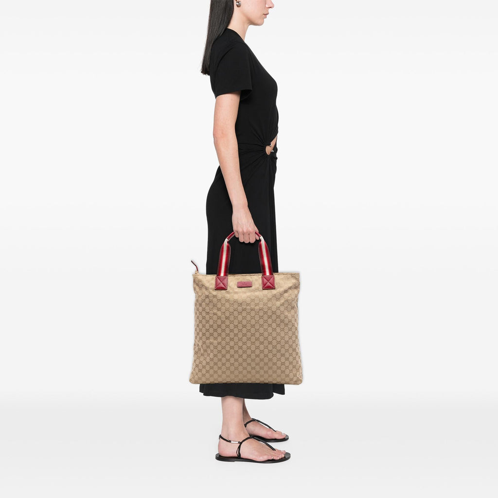 Gucci GG Canvas Web Vertical Tote