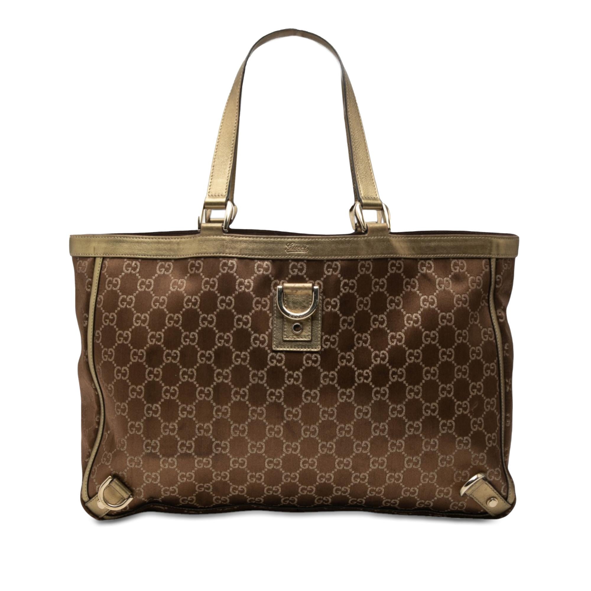 Gucci GG Satin Abbey D Ring Tote