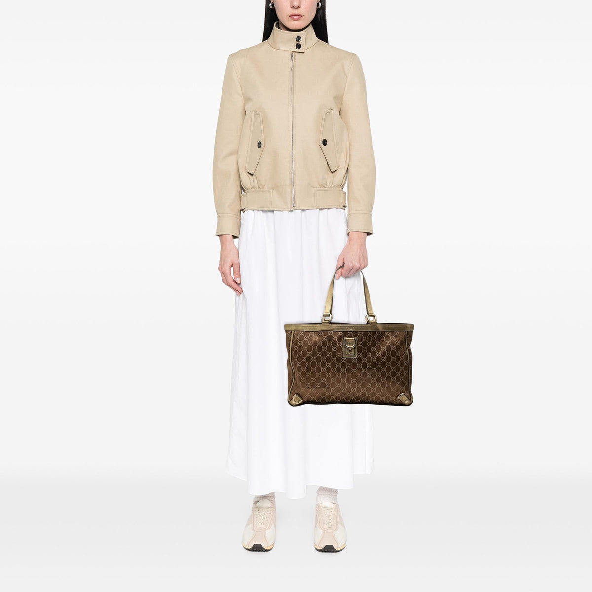 Gucci GG Satin Abbey D Ring Tote