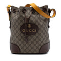 Gucci GG Supreme Neo Vintage Drawstring Bucket Bag
