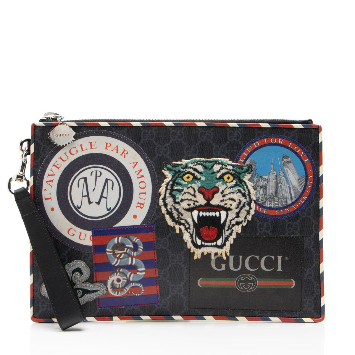 Gucci GG Supreme Night Courrier Clutch