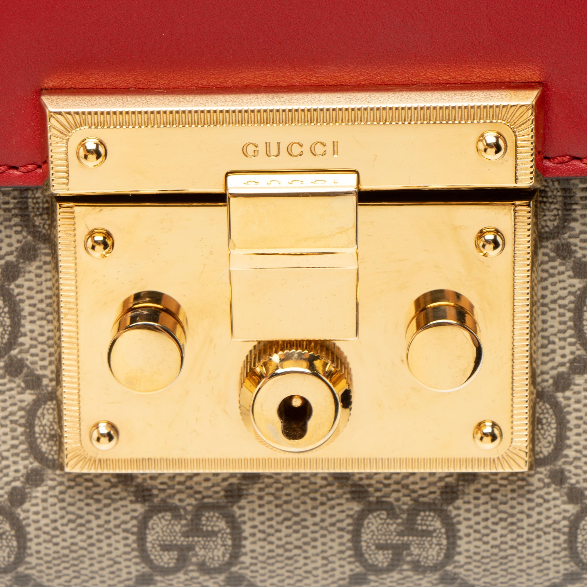 Gucci GG Supreme Padlock Medium Shoulder Bag