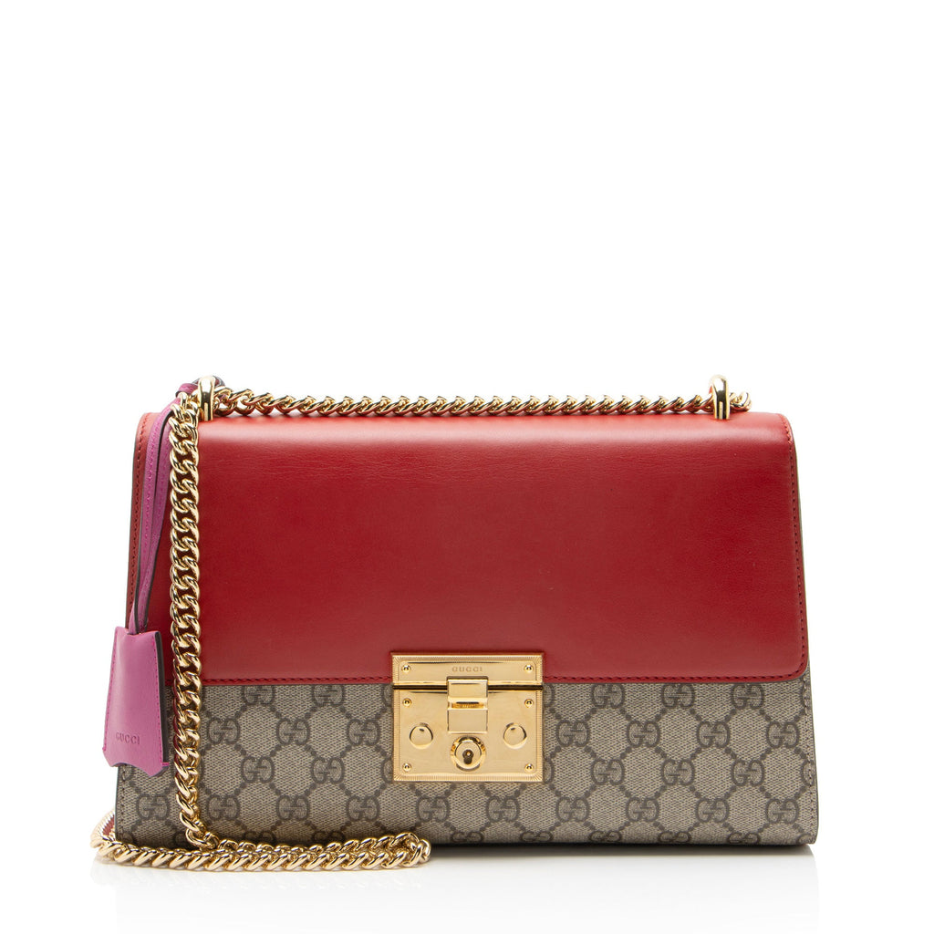 Gucci GG Supreme Padlock Medium Shoulder Bag