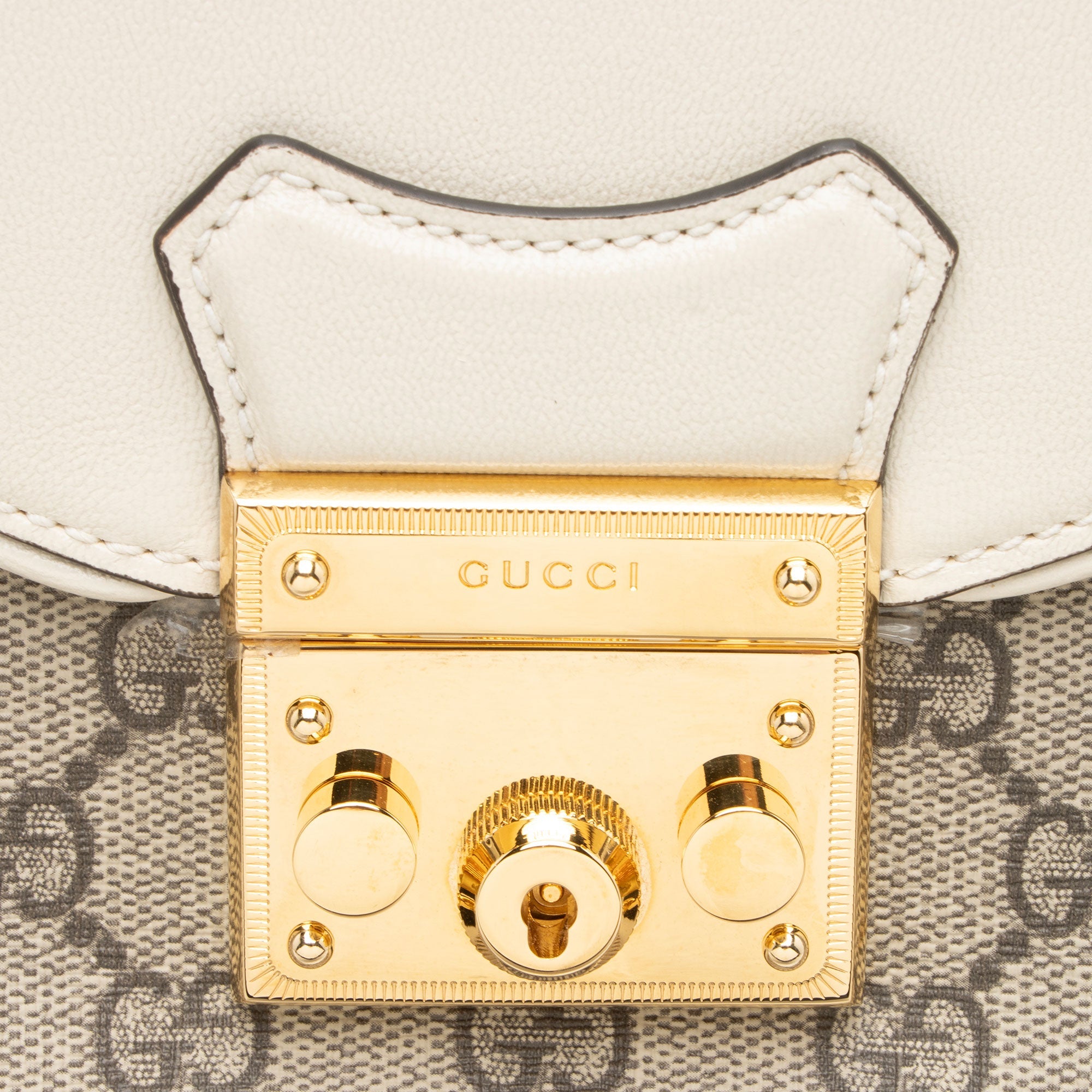Gucci GG Supreme Padlock Saddle Small Shoulder Bag