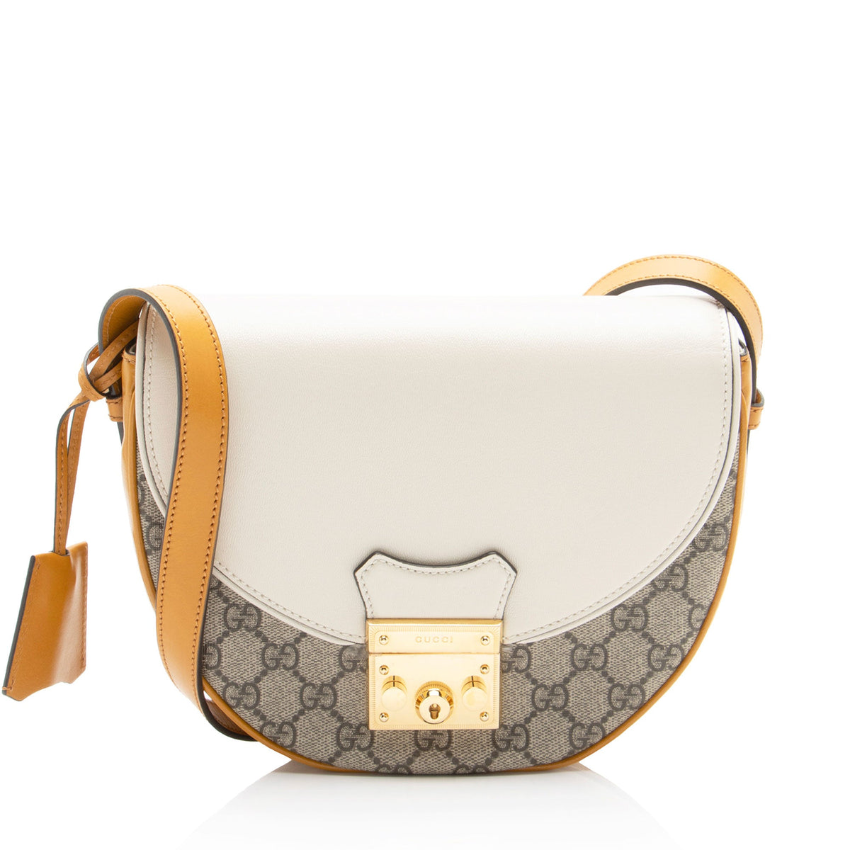 Gucci GG Supreme Padlock Saddle Small Shoulder Bag
