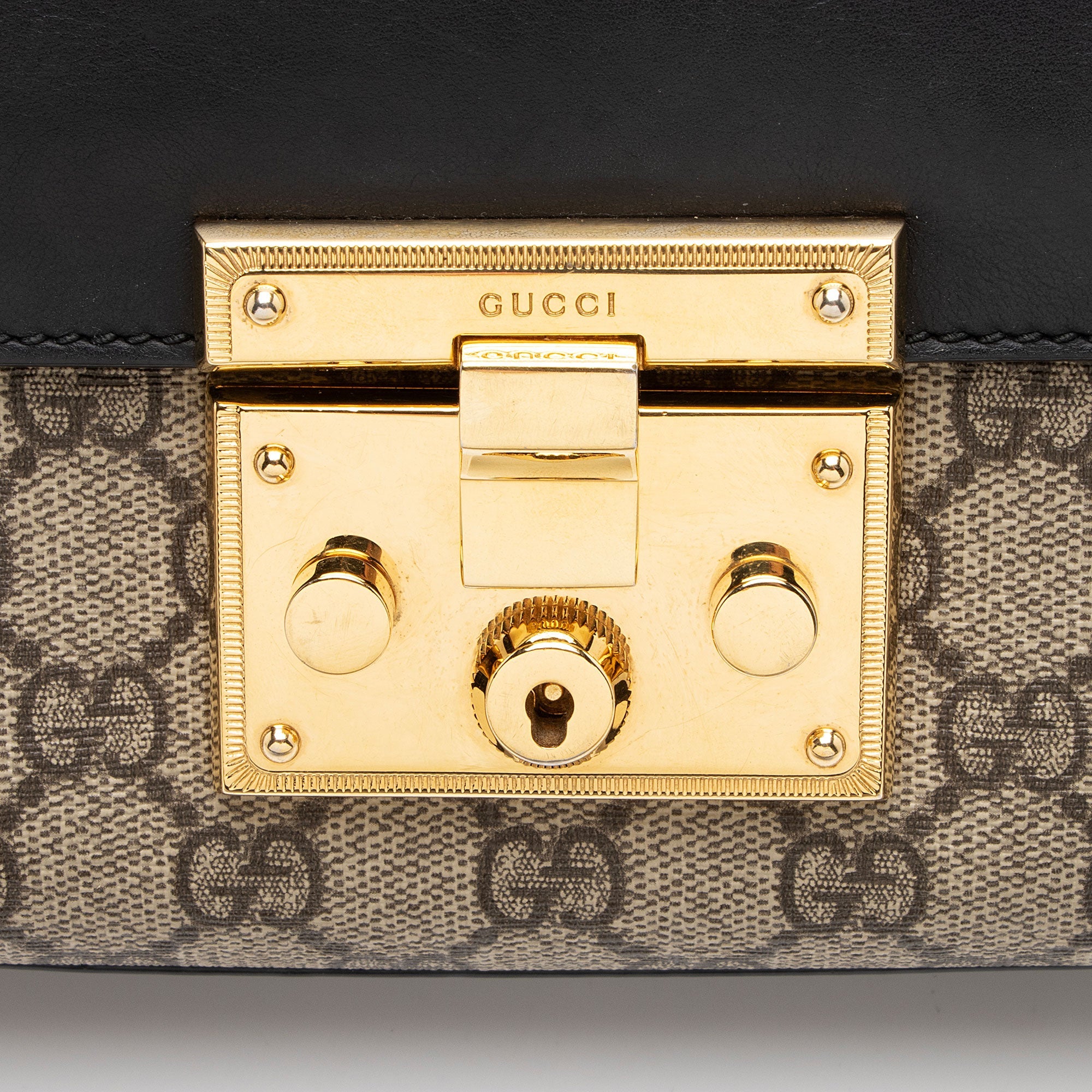 Gucci GG Supreme Padlock Small Shoulder Bag