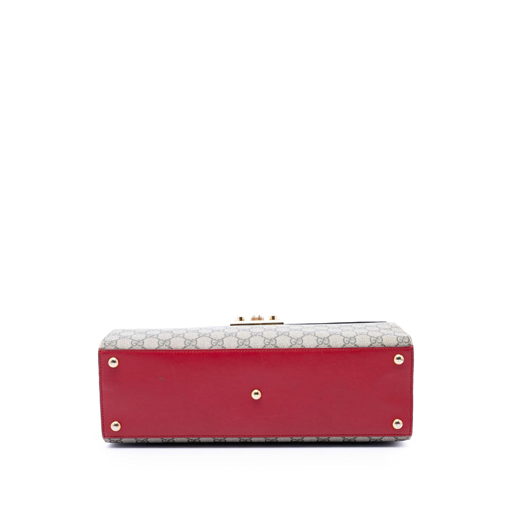 Gucci GG Supreme Padlock Top Handle Bag