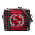 Gucci Houndstooth Canvas Soft Trunk Crossbody