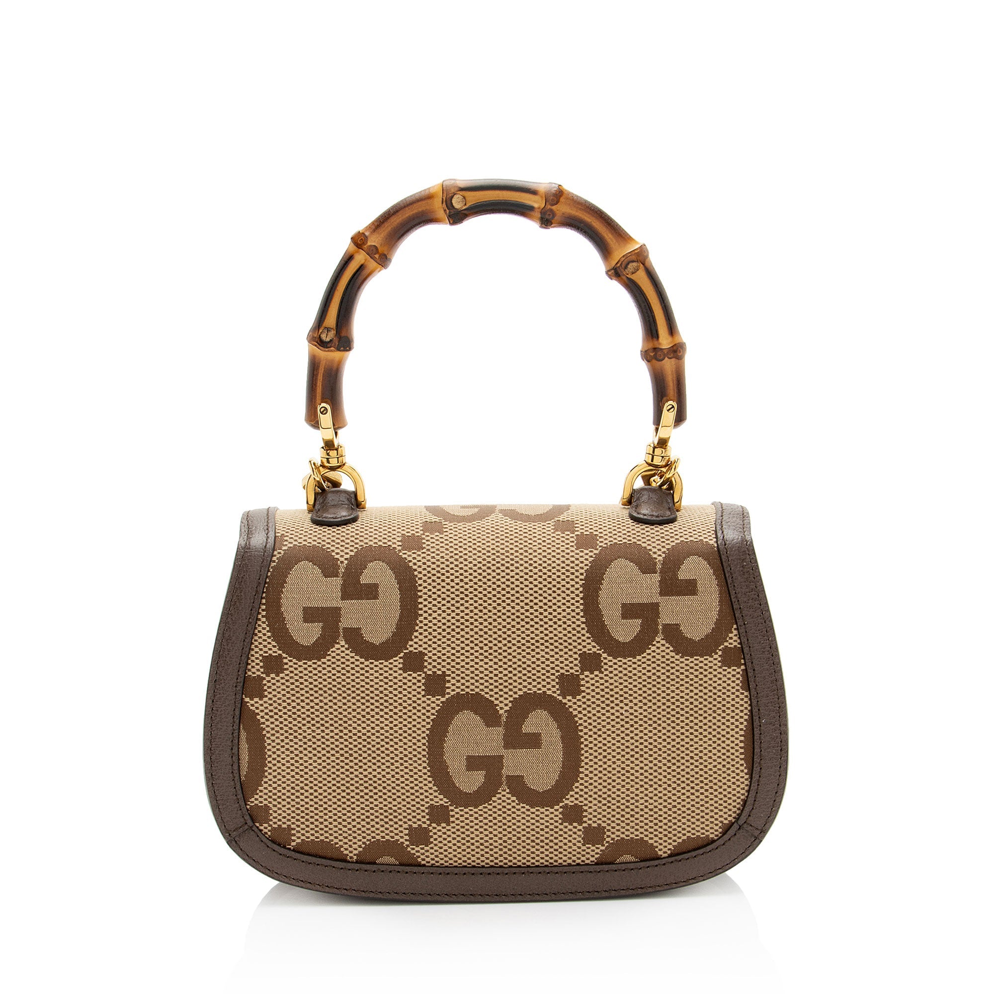 Gucci Jumbo GG Canvas Bamboo 1947 Small Top Handle