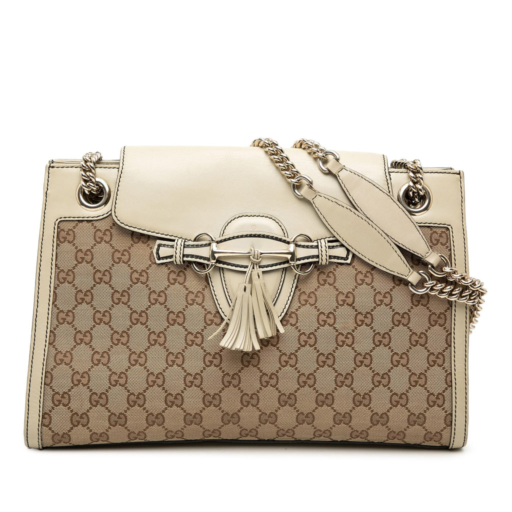 Gucci Large GG Canvas Emily Shoulder Bag