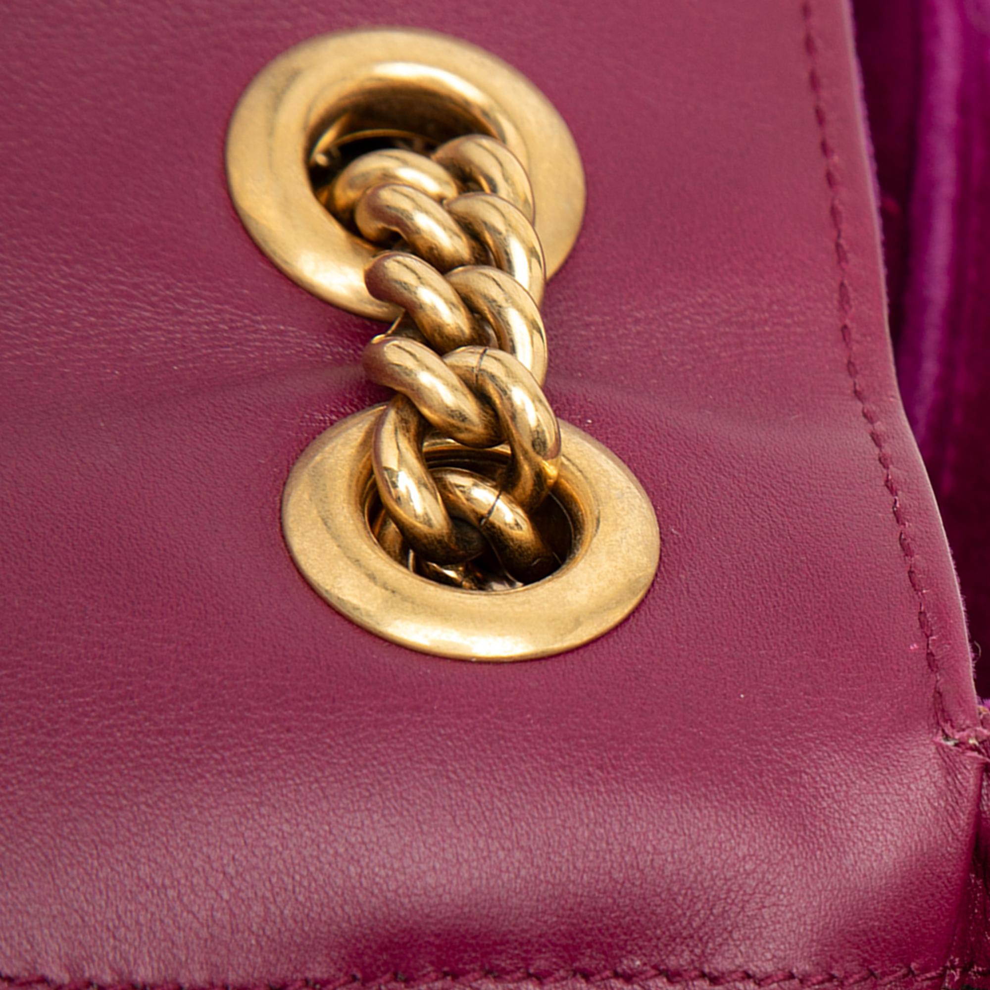 Gucci Large GG Marmont Embroidered Matelasse Velvet Loved Flap Crossbody