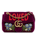 Gucci Large GG Marmont Embroidered Matelasse Velvet Loved Flap Crossbody