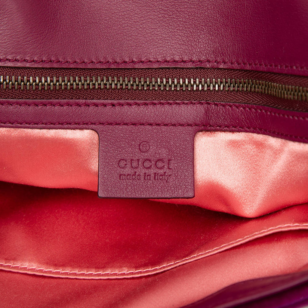 Gucci Large GG Marmont Embroidered Matelasse Velvet Loved Flap Crossbody