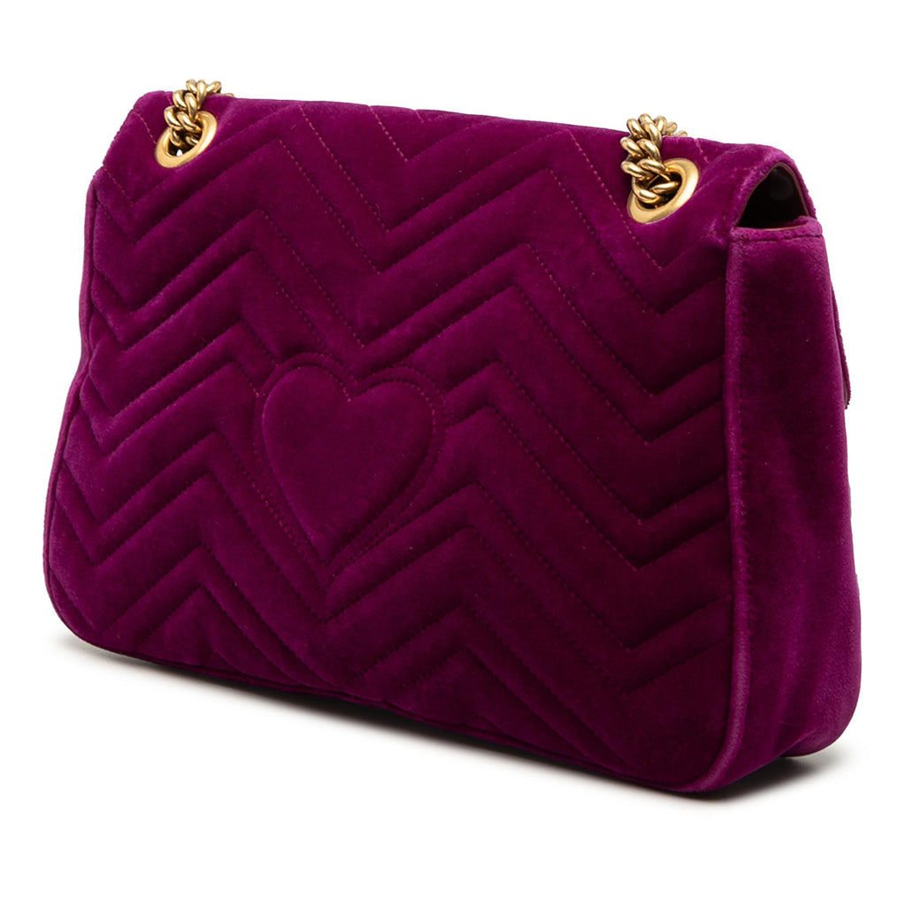 Gucci Large GG Marmont Embroidered Matelasse Velvet Loved Flap Crossbody