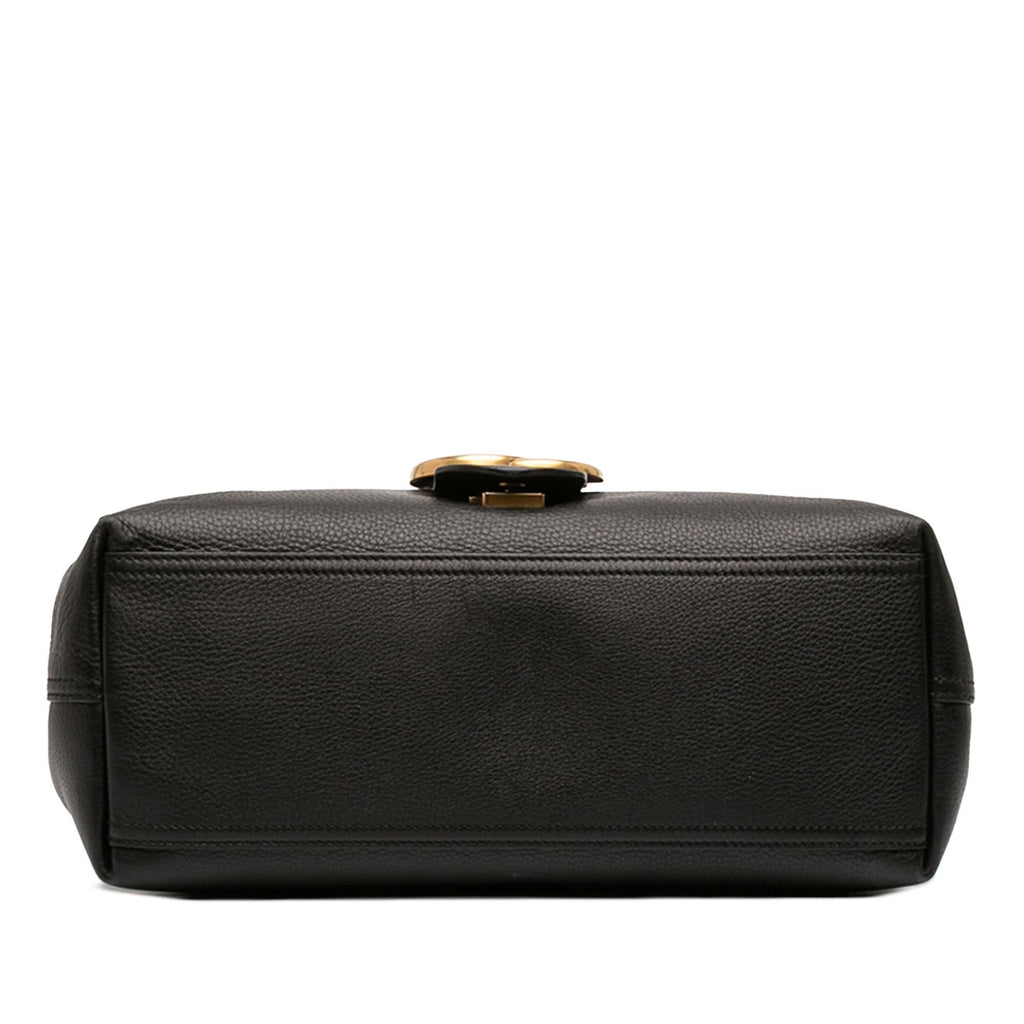 Gucci Large GG Marmont Pebbled Calfskin Flap Shoulder Bag