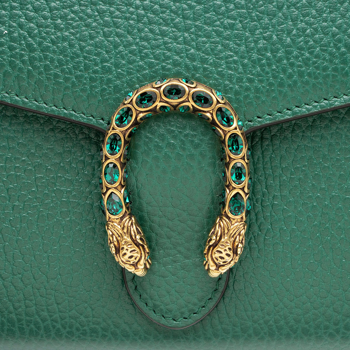 Gucci Leather Crystal Dionysus Chain Wallet