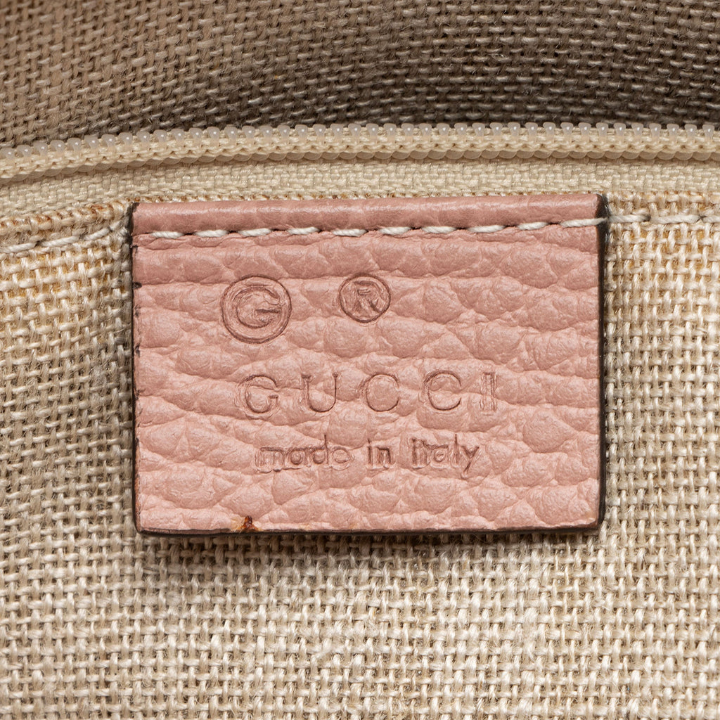 Gucci Leather GG Charm Large Satchel