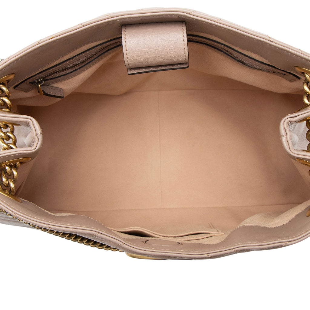 Gucci Matelasse Leather GG Marmont Medium Chain Shoulder Bag