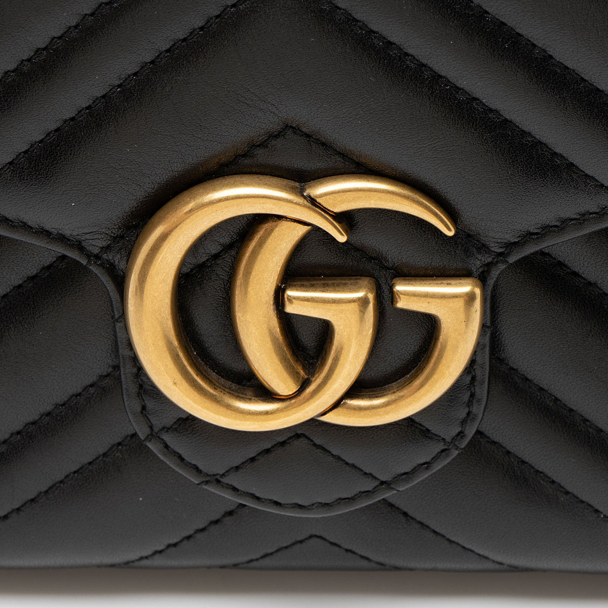 Gucci Matelasse Leather GG Marmont Wallet on Chain