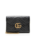 Gucci Matelasse Leather GG Marmont Wallet on Chain