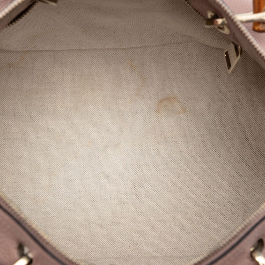 Gucci Medium Calfskin Bamboo Shopper Boston Bag