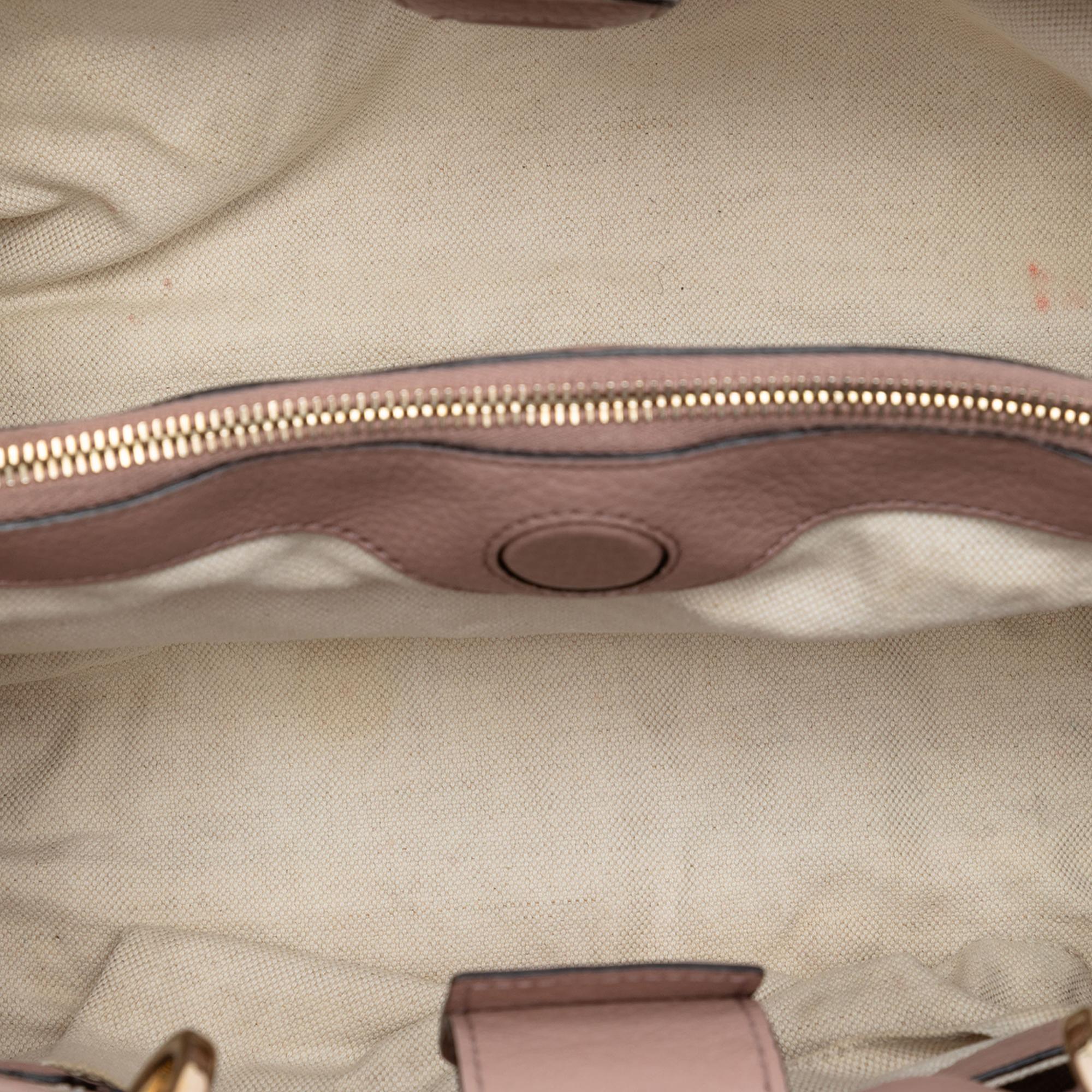 Gucci Medium Calfskin Bamboo Shopper Satchel