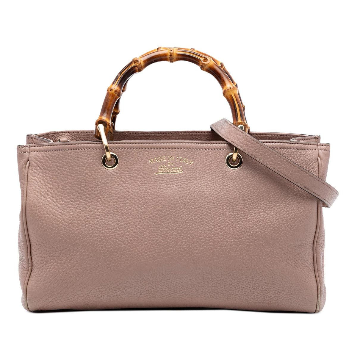 Gucci Medium Calfskin Bamboo Shopper Satchel