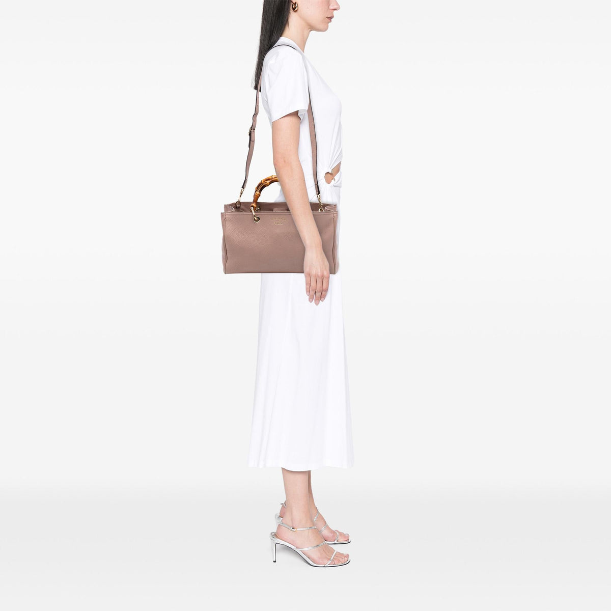 Gucci Medium Calfskin Bamboo Shopper Satchel