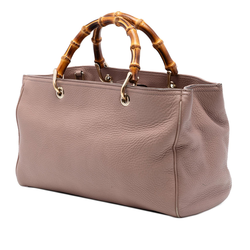 Gucci Medium Calfskin Bamboo Shopper Satchel