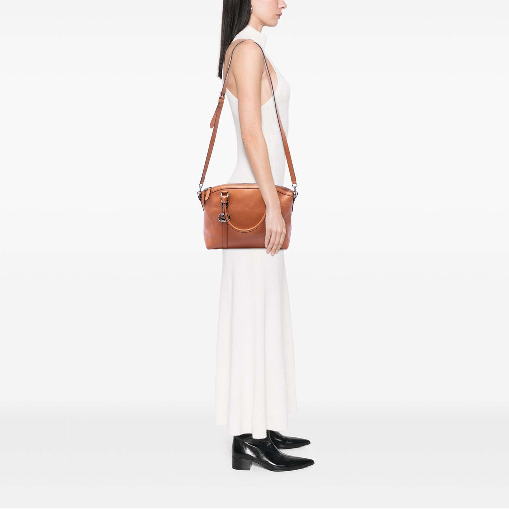 Gucci Medium Calfskin GG Charm Dome Satchel