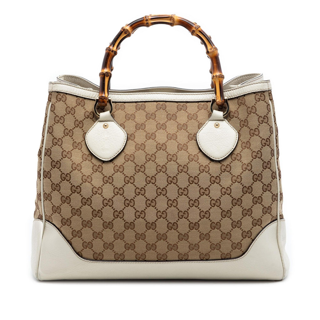 Gucci Medium GG Canvas Bamboo Diana Tote