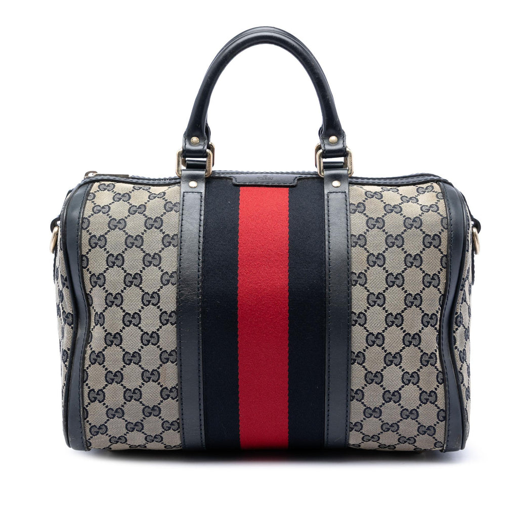 Gucci Medium GG Canvas Web Joy Boston Bag