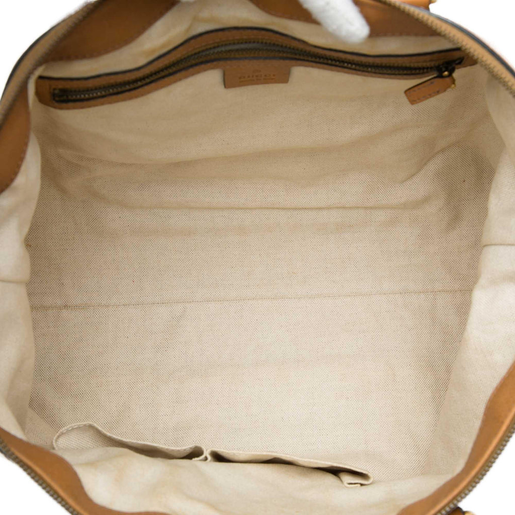 Gucci Medium GG Canvas Web Rania Top Handle Bag