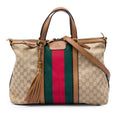 Gucci Medium GG Canvas Web Rania Top Handle Bag