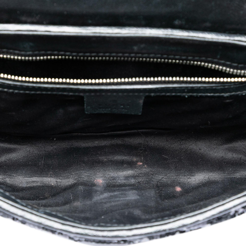 Gucci Medium GG Marmont Matelasse Sequin and Leather Shoulder Bag