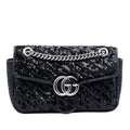 Gucci Medium GG Marmont Matelasse Sequin and Leather Shoulder Bag