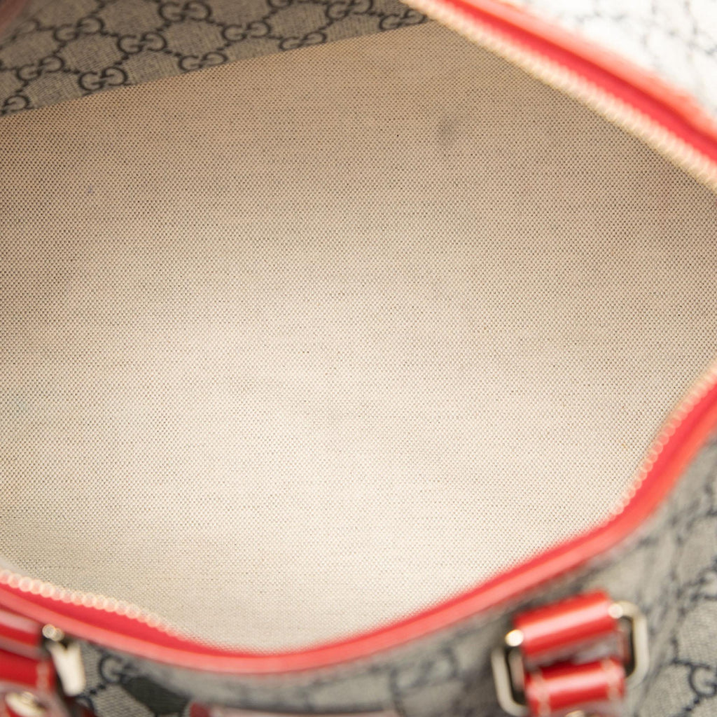 Gucci Medium GG Supreme Joy Tattoo Heart Boston Bag