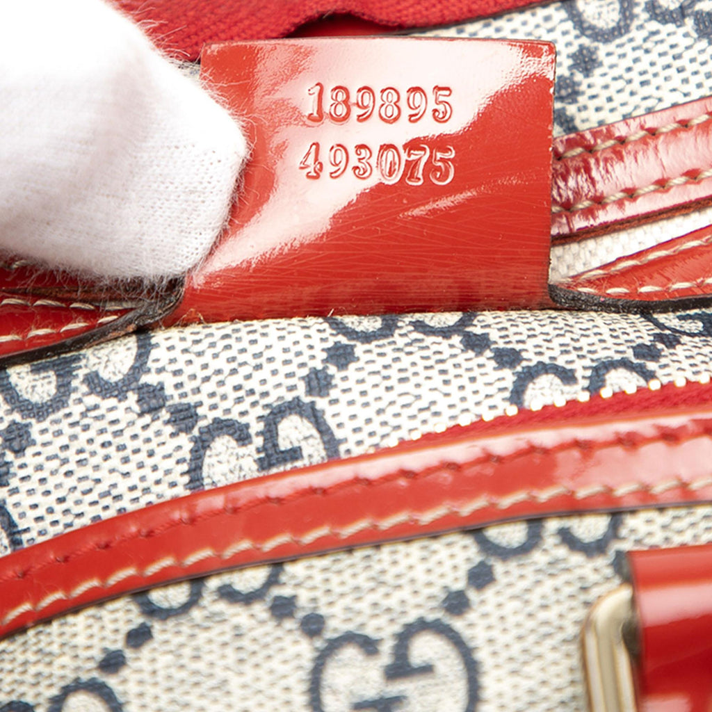 Gucci Medium GG Supreme Joy Tattoo Heart Boston Bag