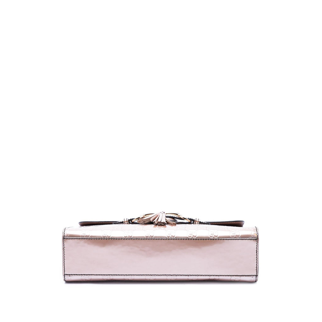 Gucci Medium Guccissima Patent Emily Shoulder Bag