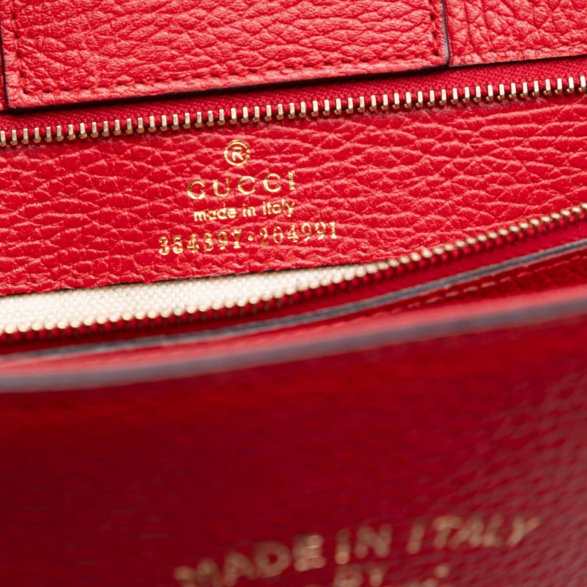Gucci Medium Leather Swing Tote