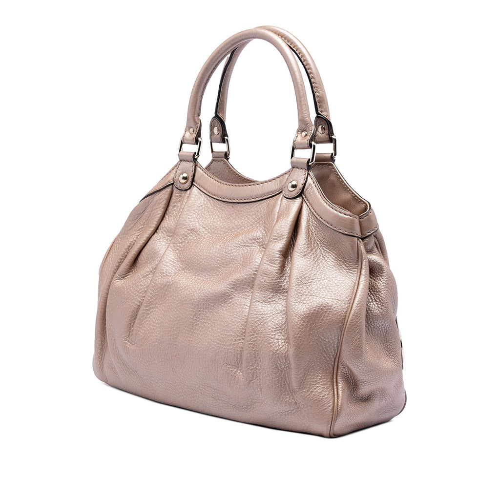 Gucci Medium Metallic Calfskin Sukey Tote