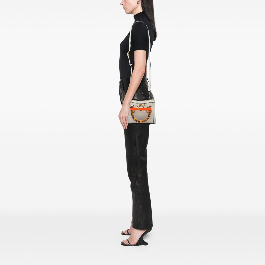 Gucci Mini Calfskin Bamboo Diana Satchel